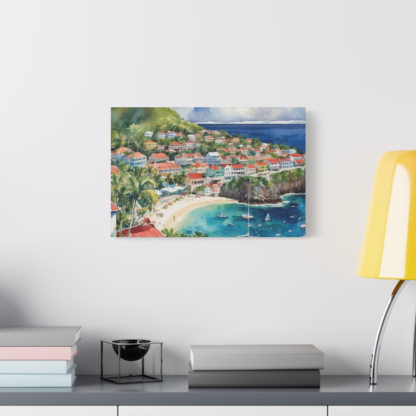 St. Barts Coastal Vibe, Canvas Painting, 5 of many