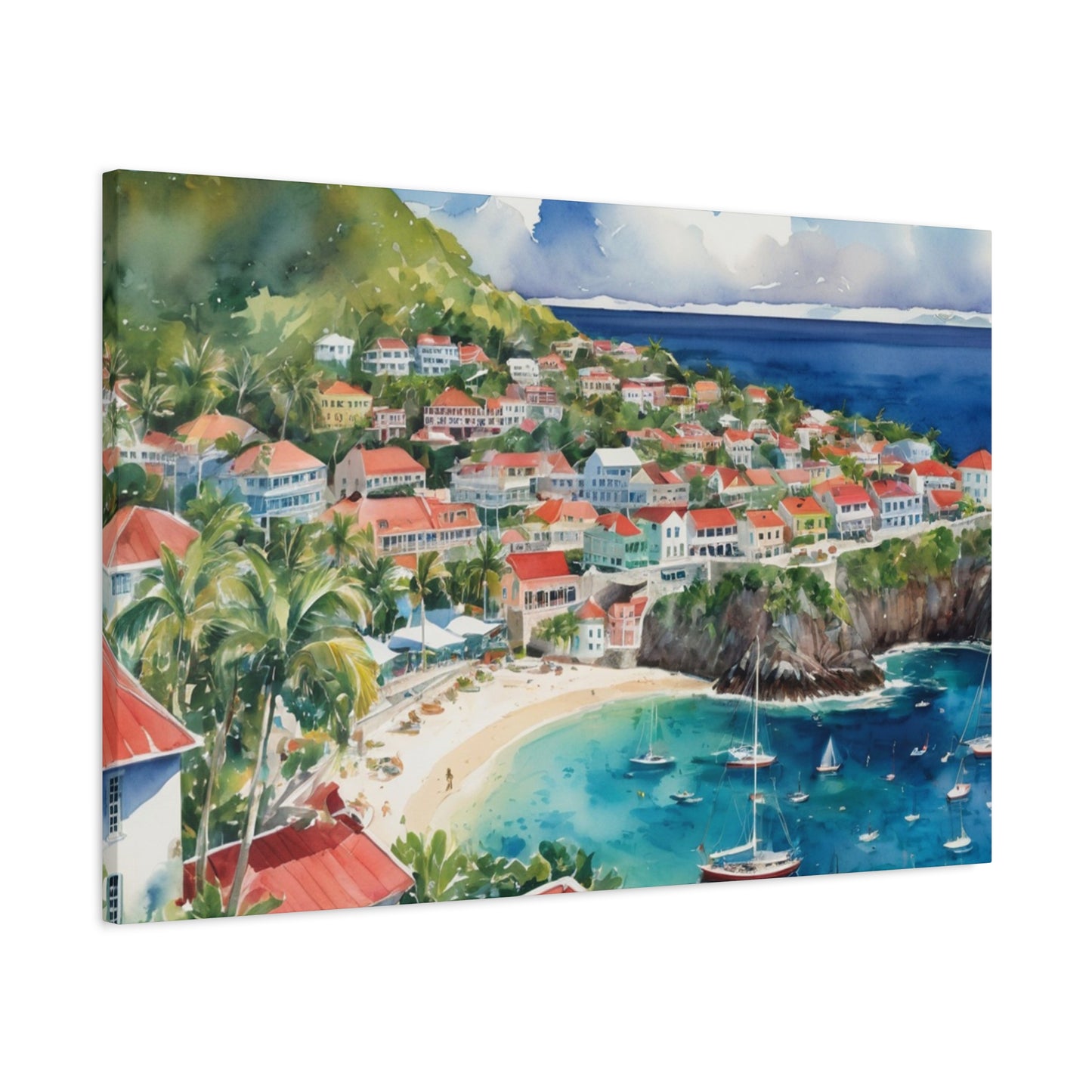 St. Barts Coastal Vibe, Canvas Painting, 5 of many