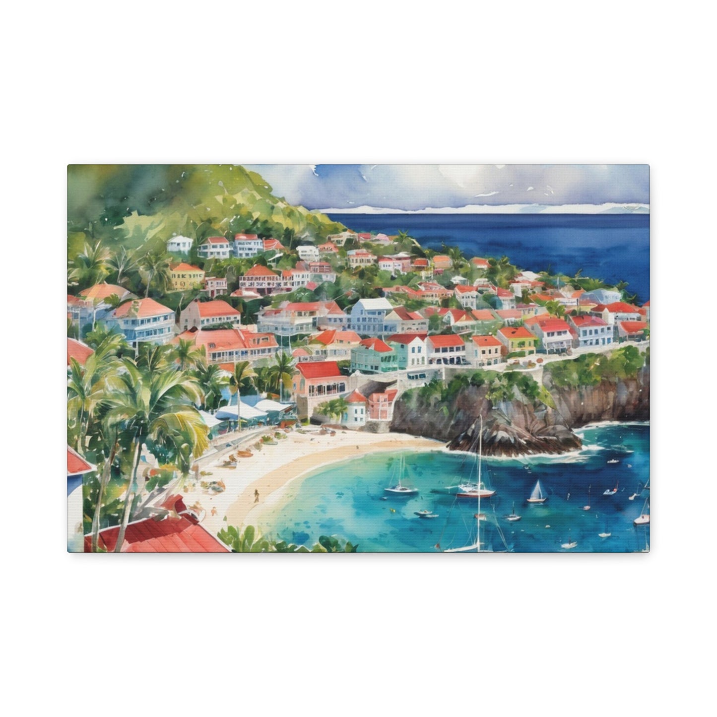 St. Barts Coastal Vibe, Canvas Painting, 5 of many