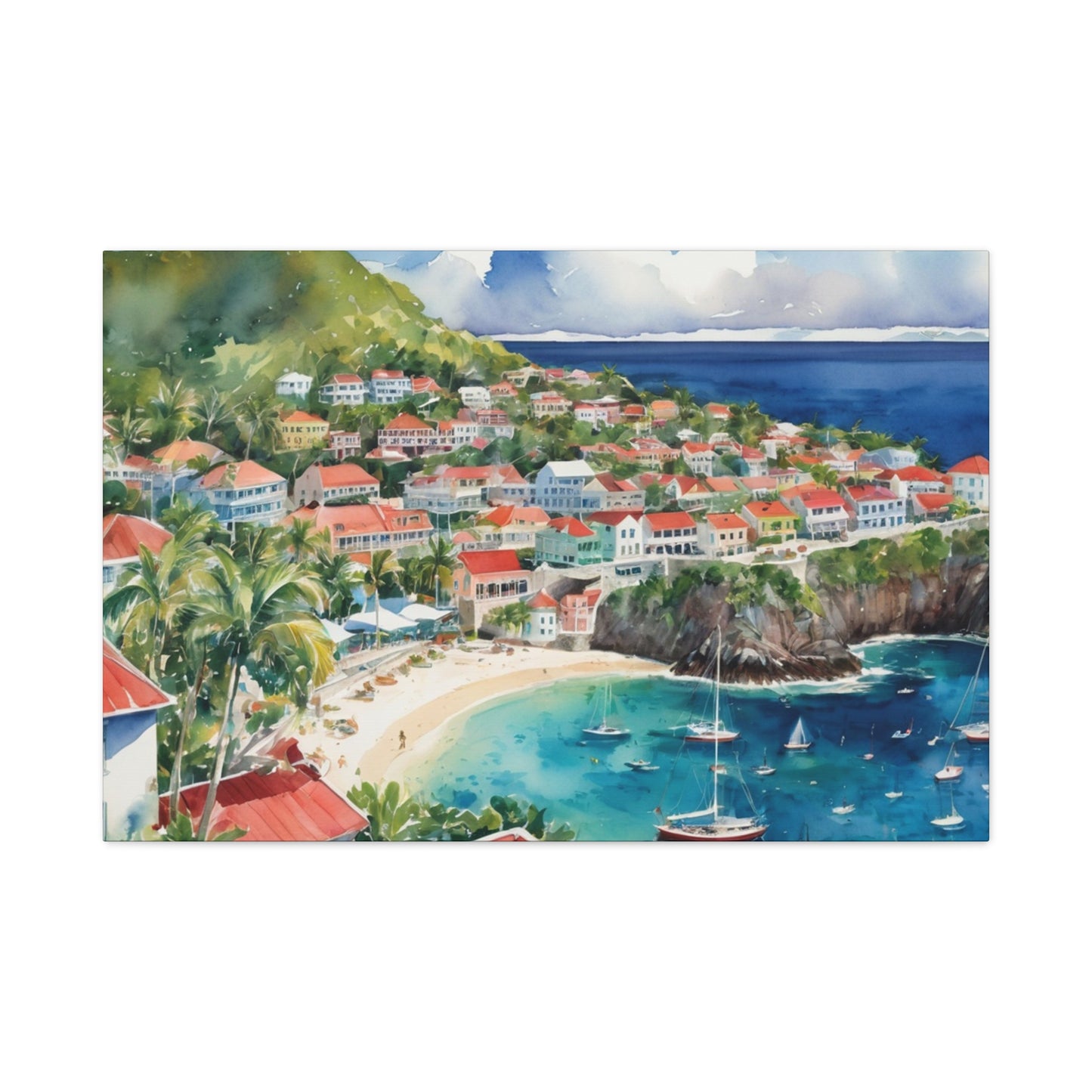 St. Barts Coastal Vibe, Canvas Painting, 5 of many