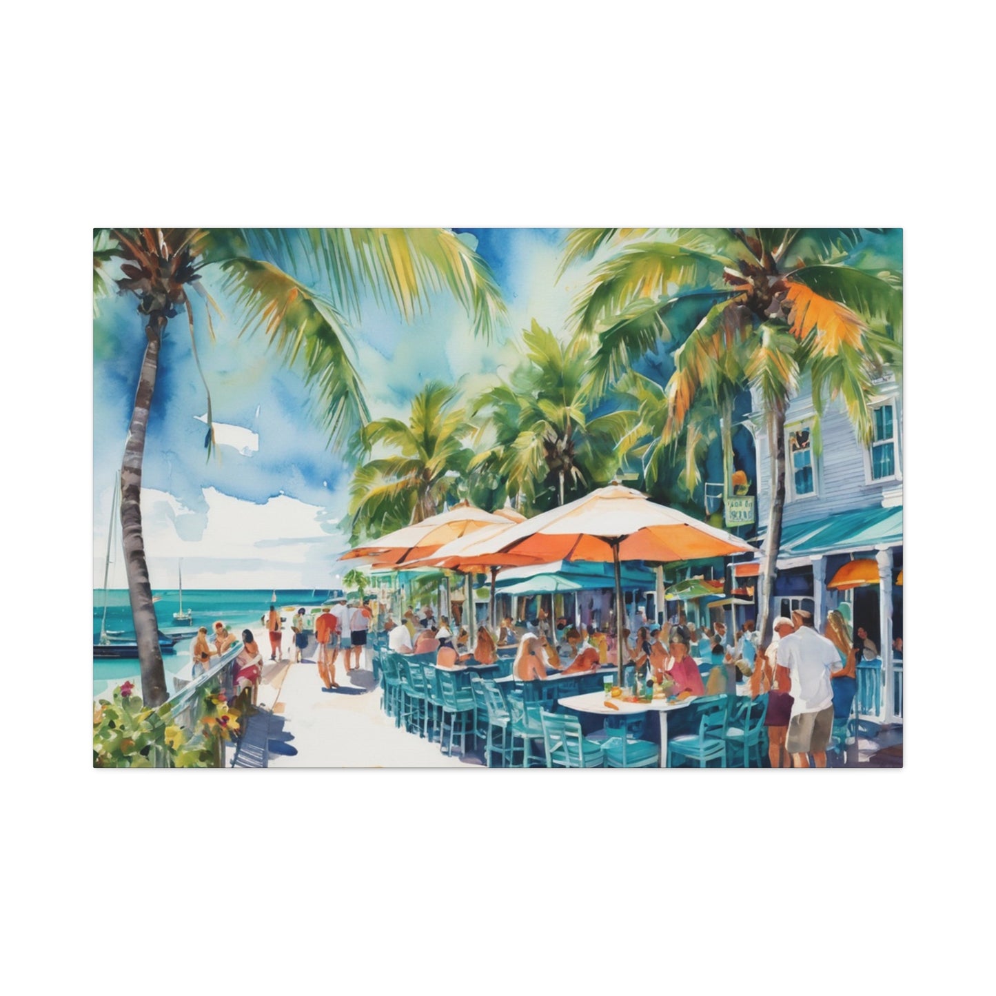 Key West Vibe, Coastal Canvas Painting, 7 of many