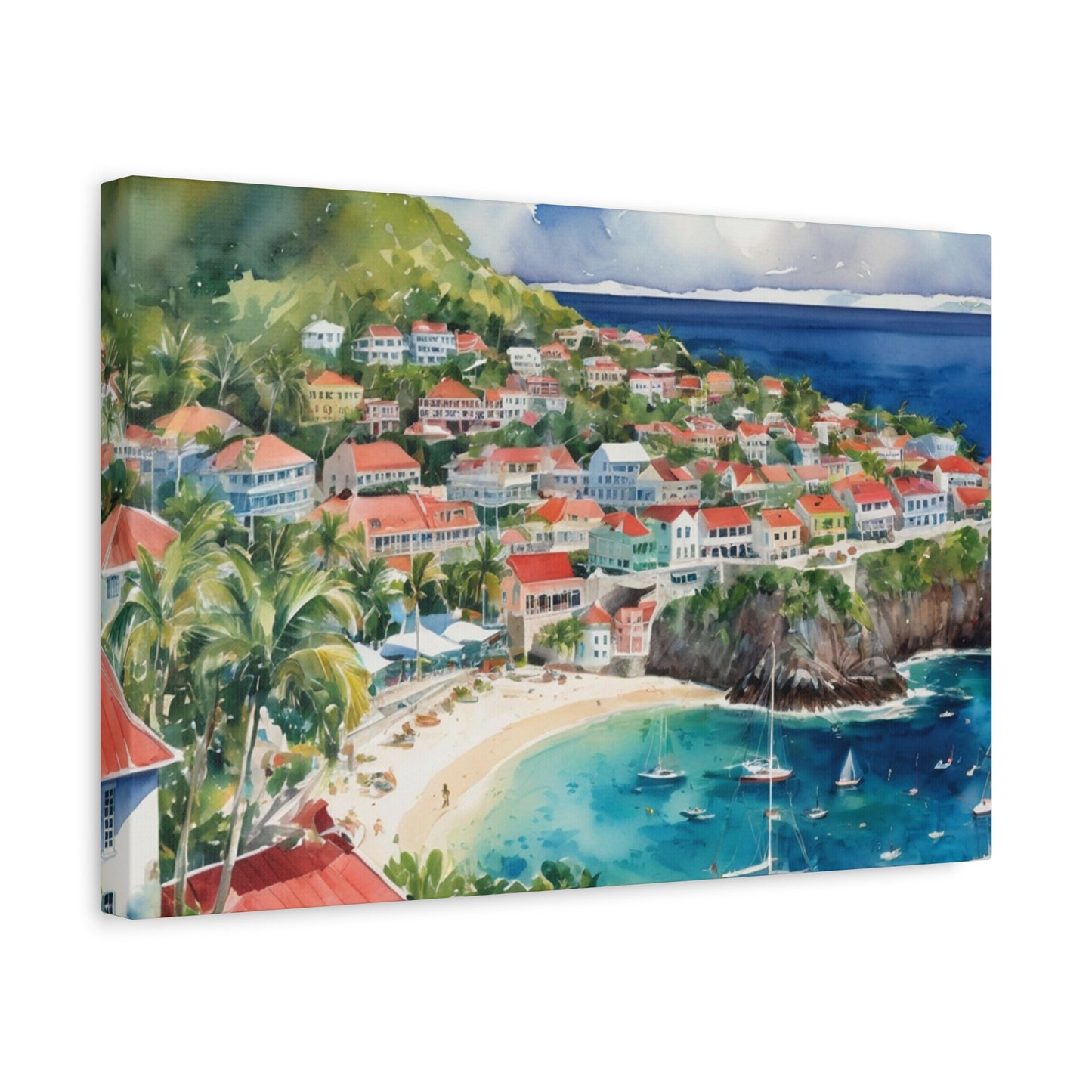 St. Barts Coastal Vibe, Canvas Painting, 5 of many