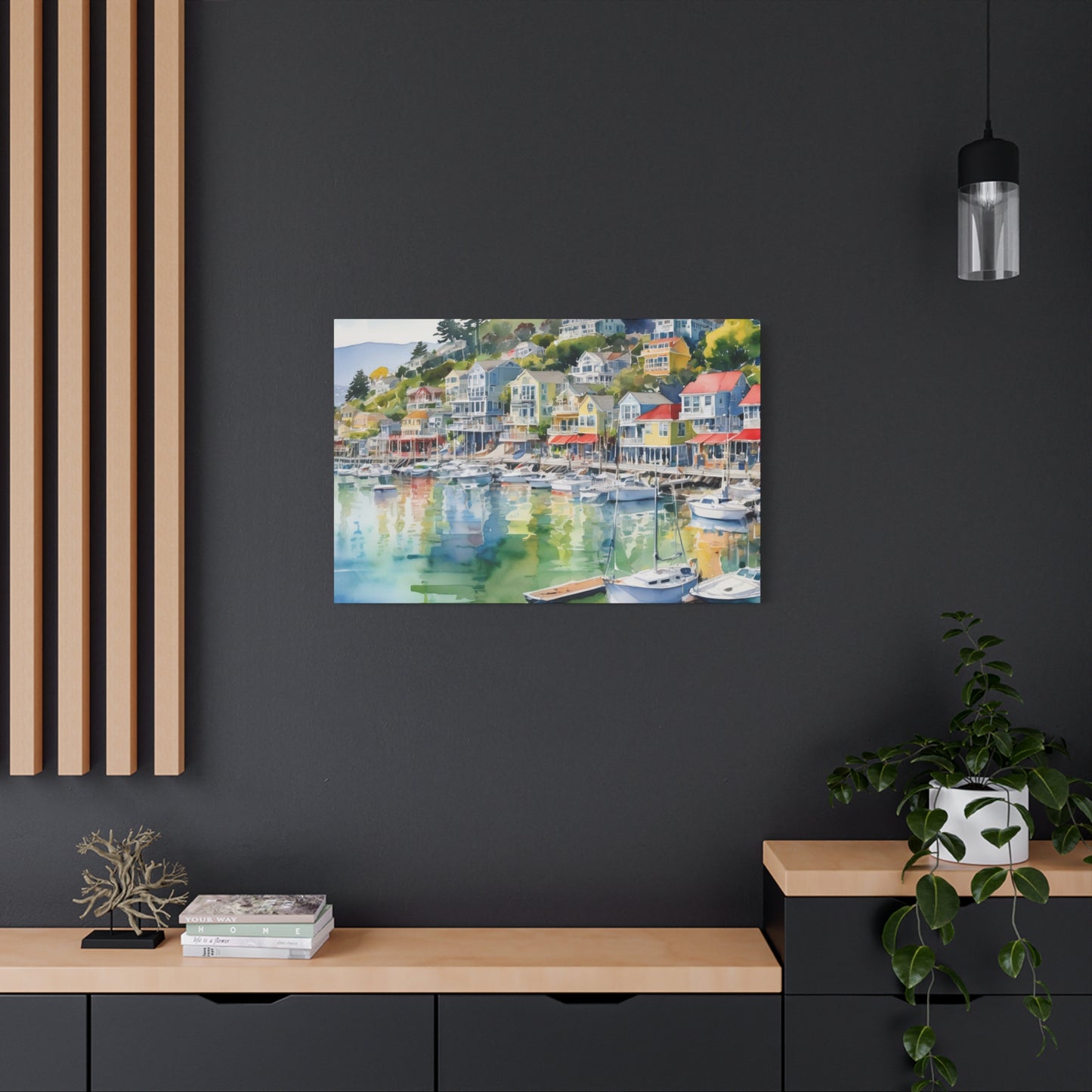 Sausalito California Coastal Vibe, Canvas Painting, 6 of many