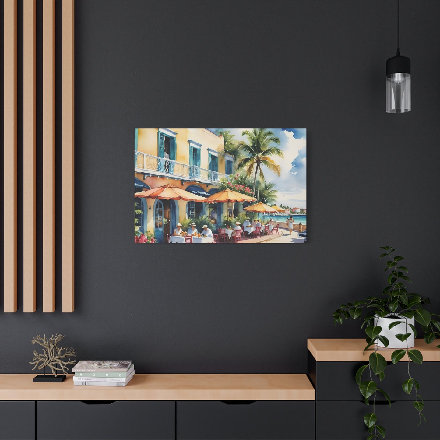 Palm Beach Waterfront, Palm Beach Watercolor Painting, 3 of many