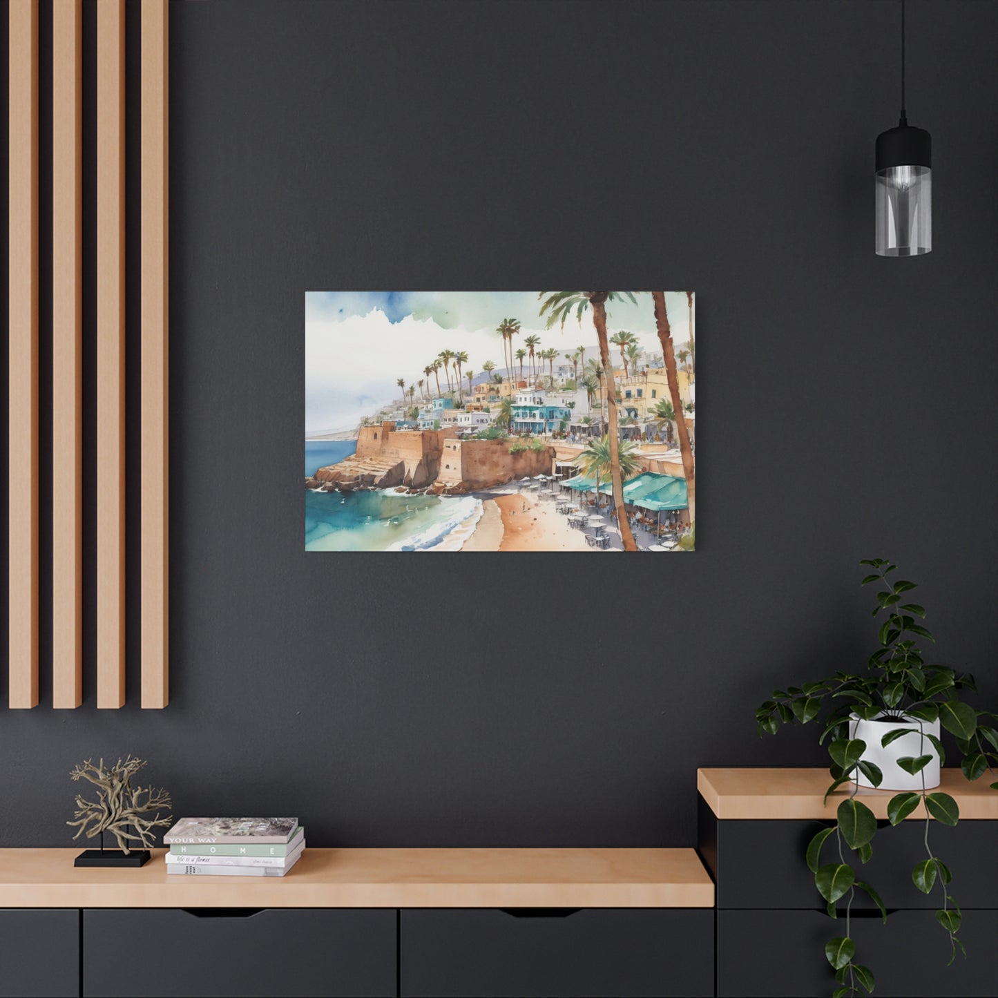 Morocco Coastal Vibe, Canvas Painting, 2 of many