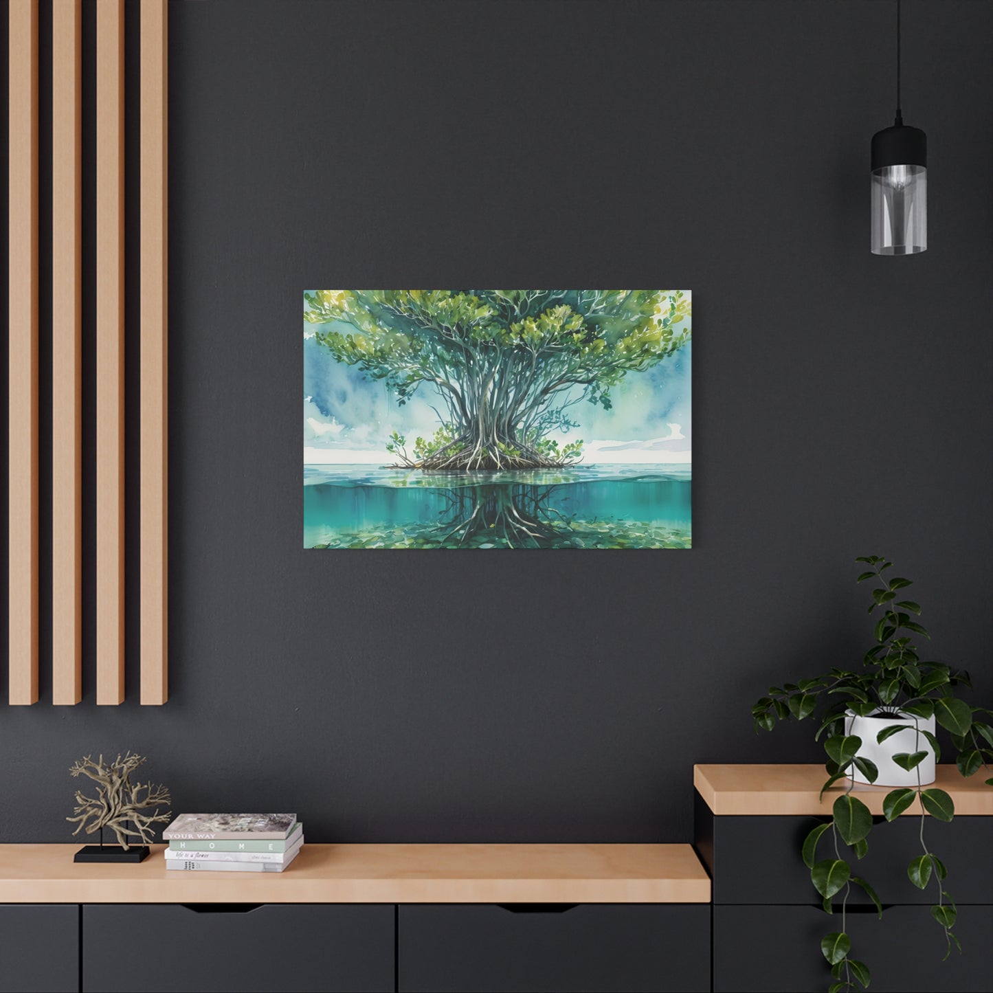 Florida Bay Vibe, Watercolor Canvas Painting, 5 of many