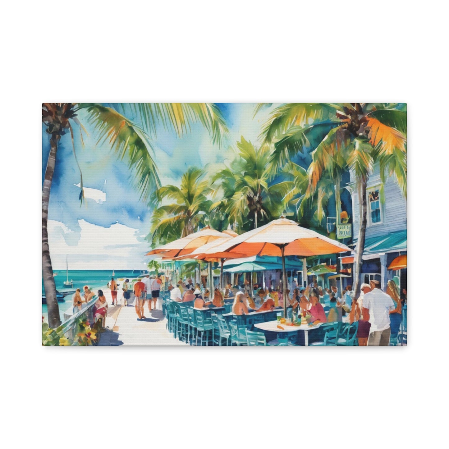 Key West Vibe, Coastal Canvas Painting, 7 of many