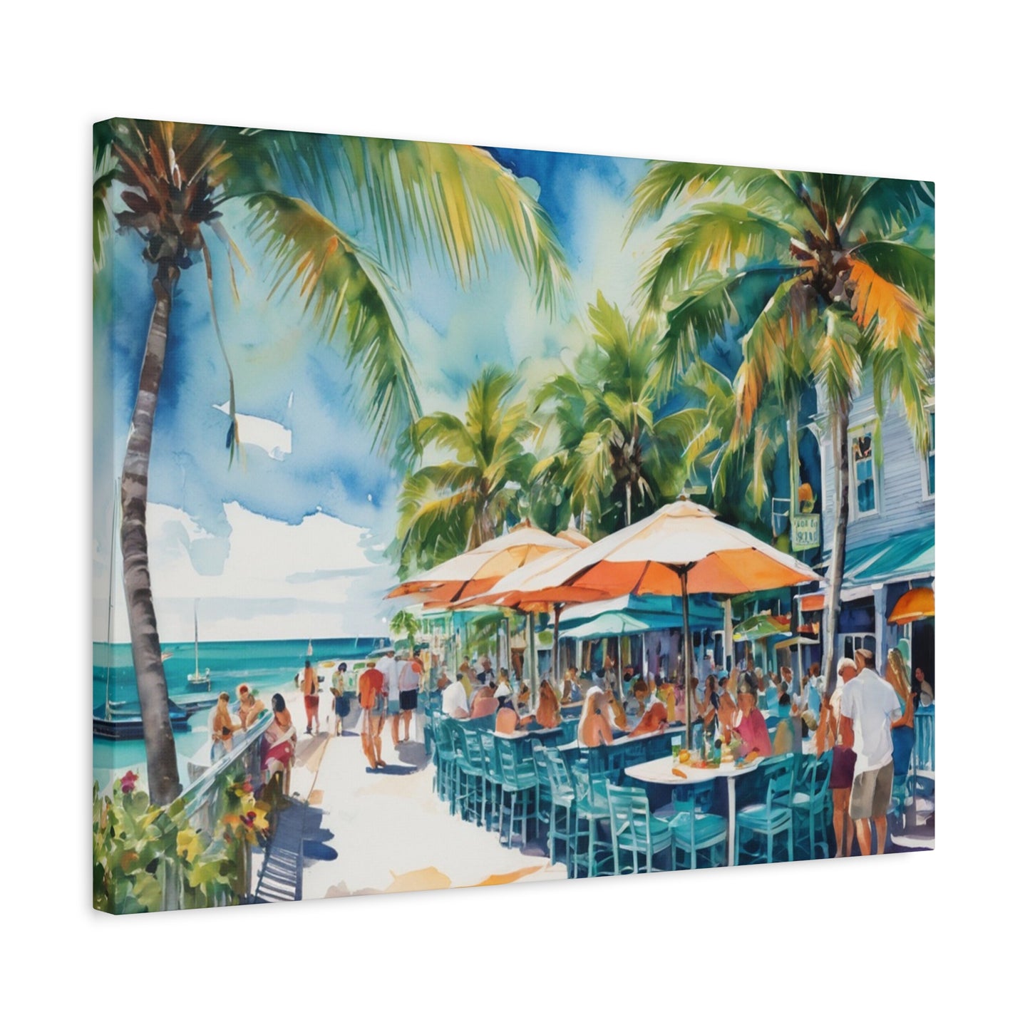 Key West Vibe, Coastal Canvas Painting, 7 of many