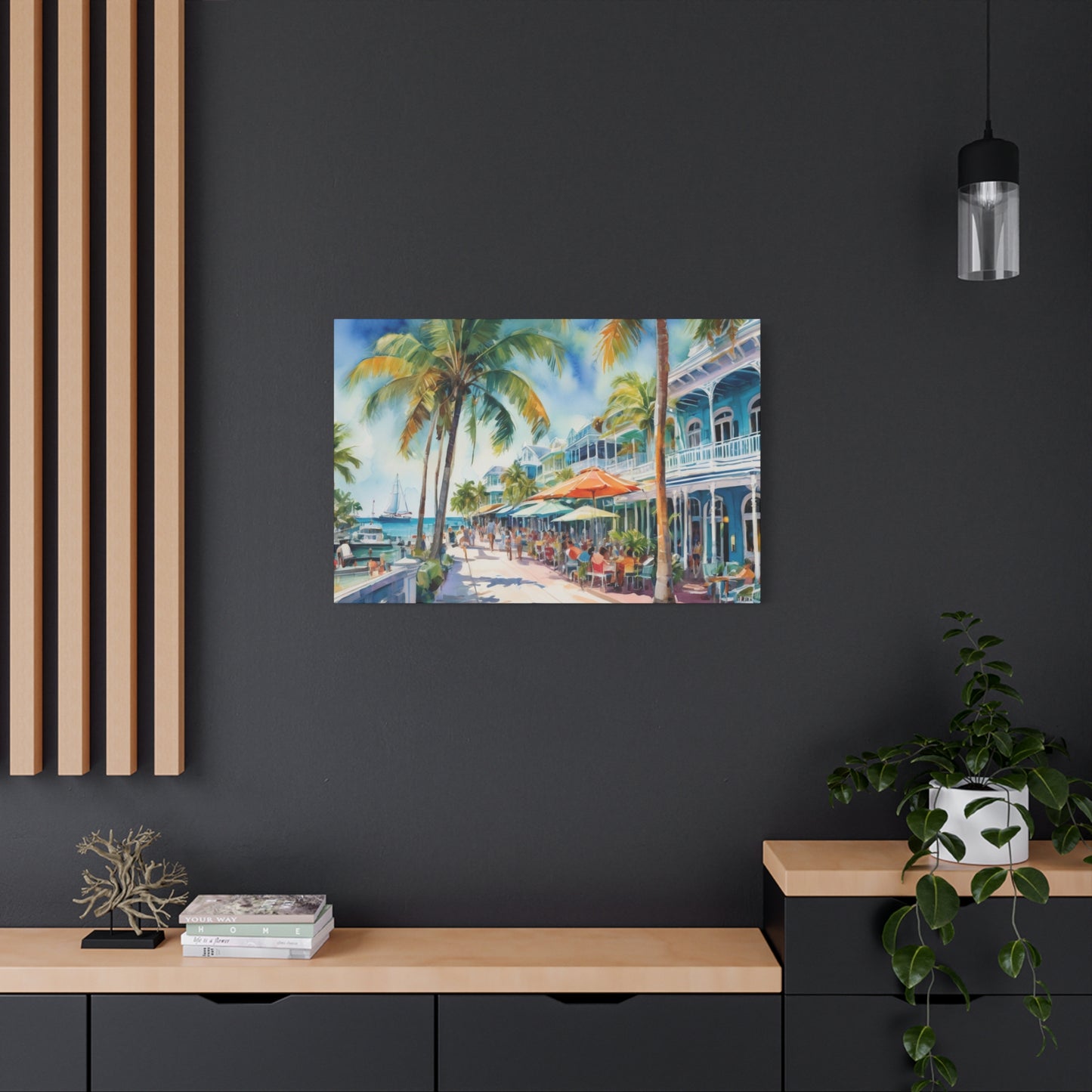 Key West Vibe, Coastal Canvas Painting, 1 of many