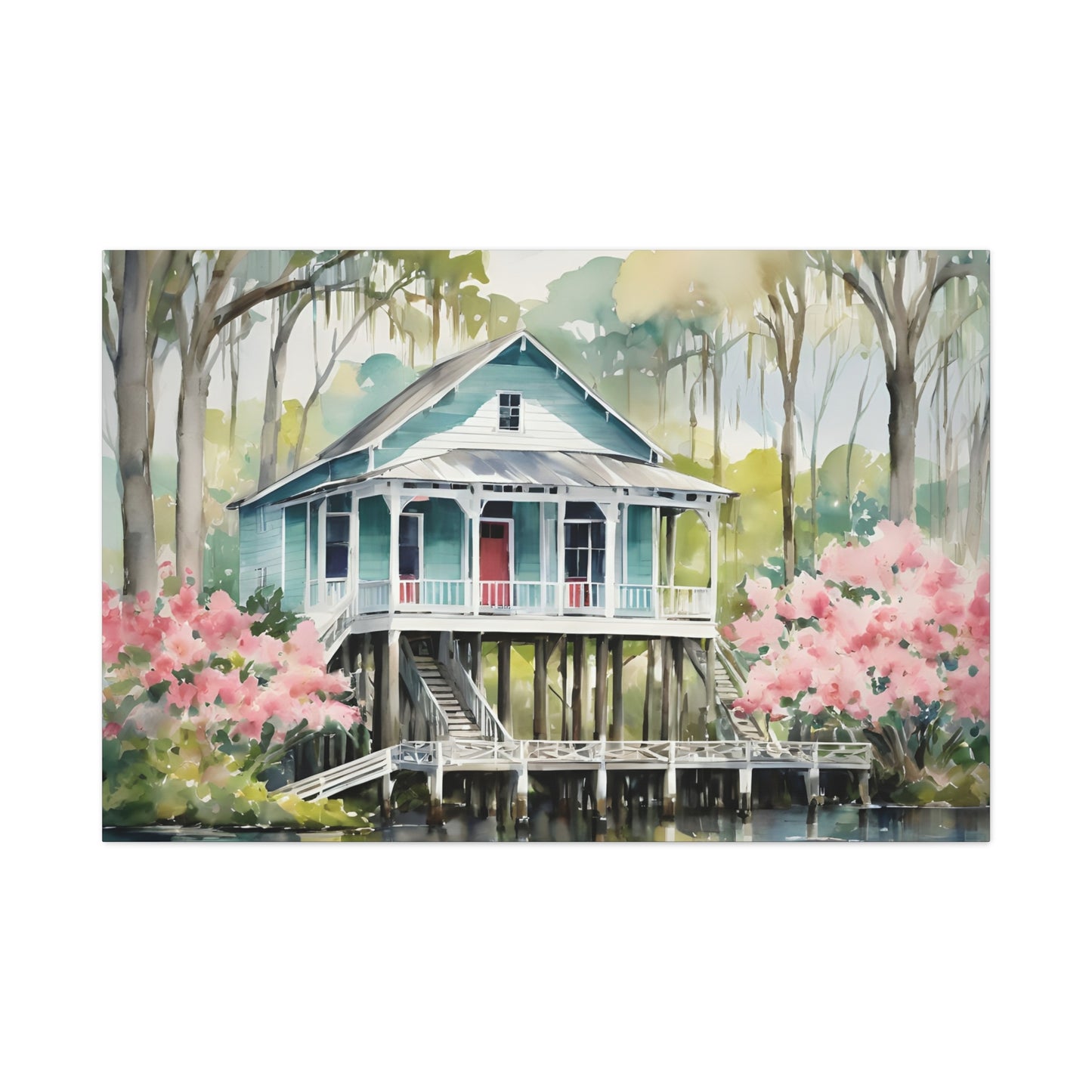 North Florida River Vibe, Watercolor Painting, 3 of many