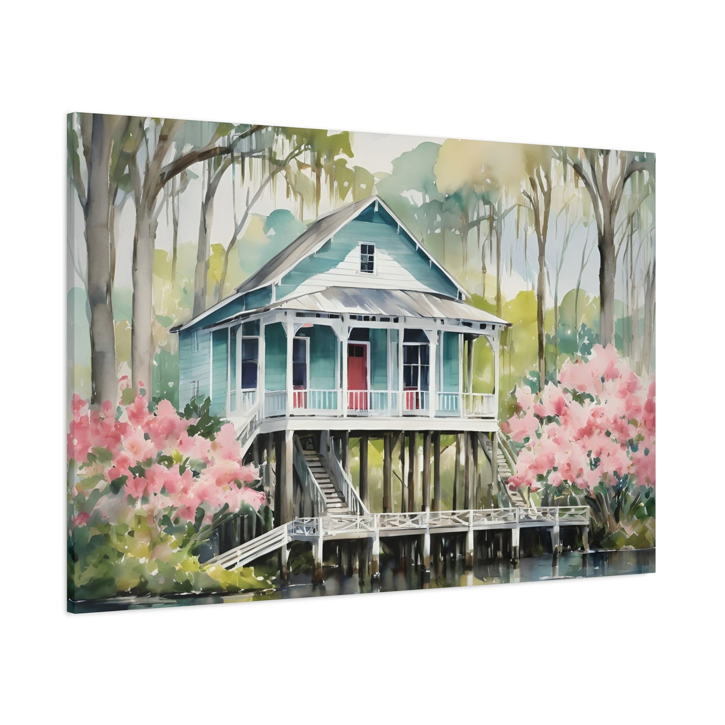 North Florida River Vibe, Watercolor Painting, 3 of many
