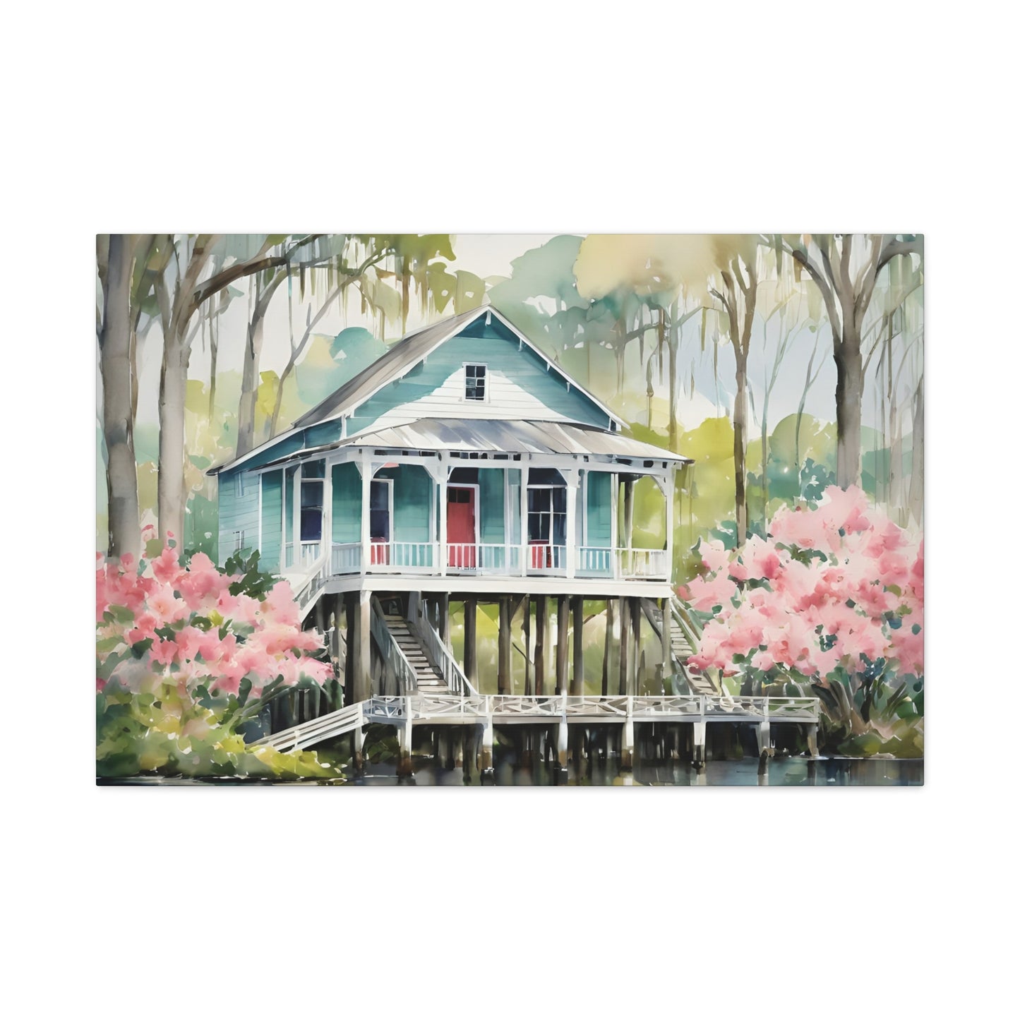 North Florida River Vibe, Watercolor Painting, 3 of many