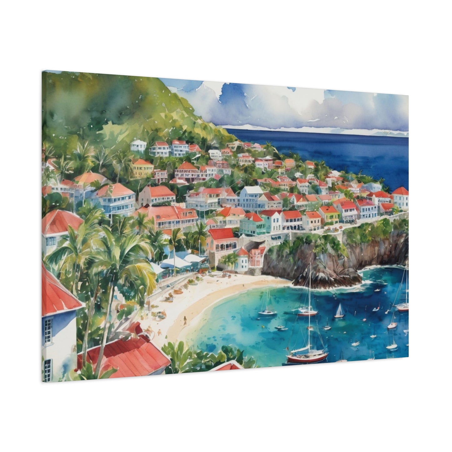 St. Barts Coastal Vibe, Canvas Painting, 5 of many