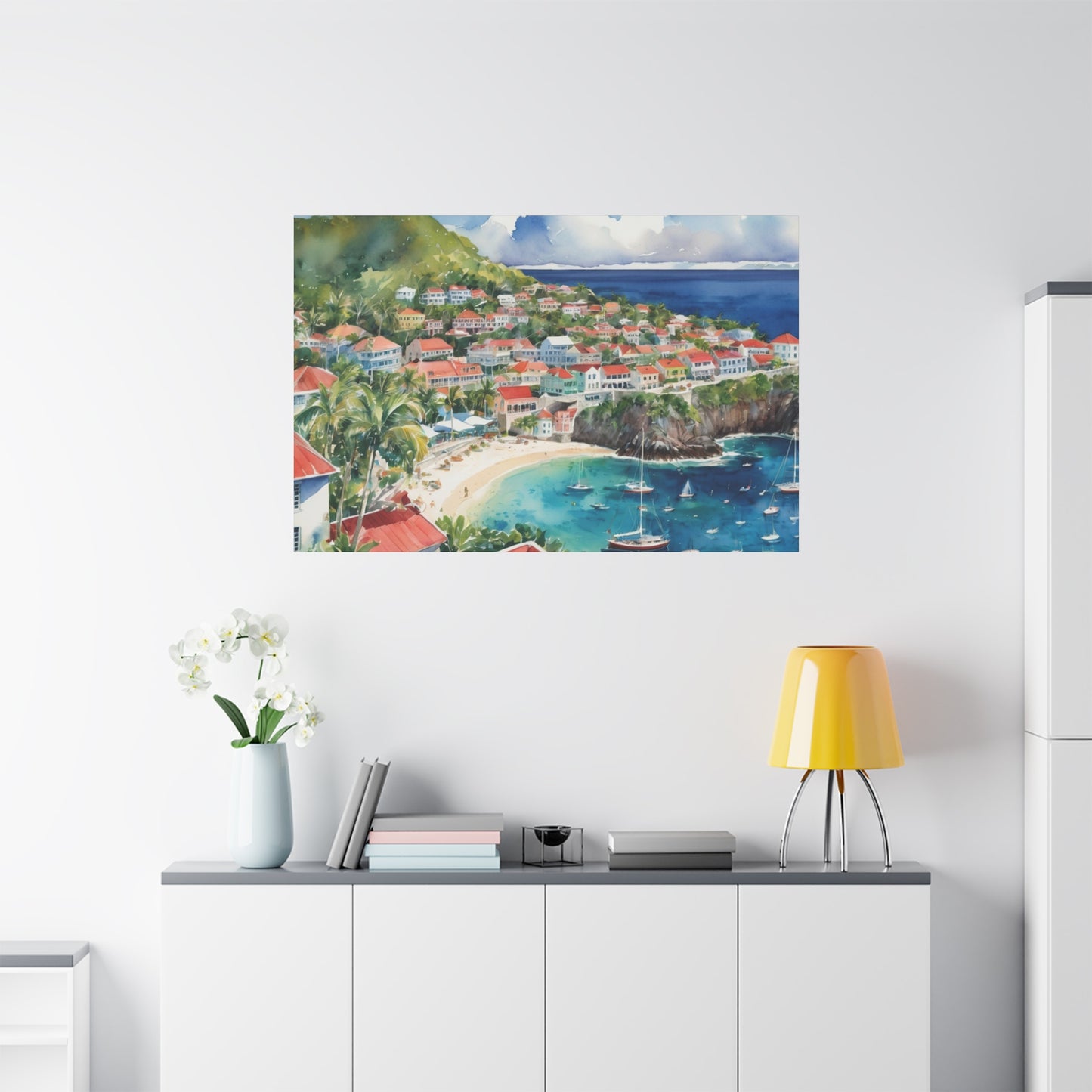 St. Barts Coastal Vibe, Canvas Painting, 5 of many
