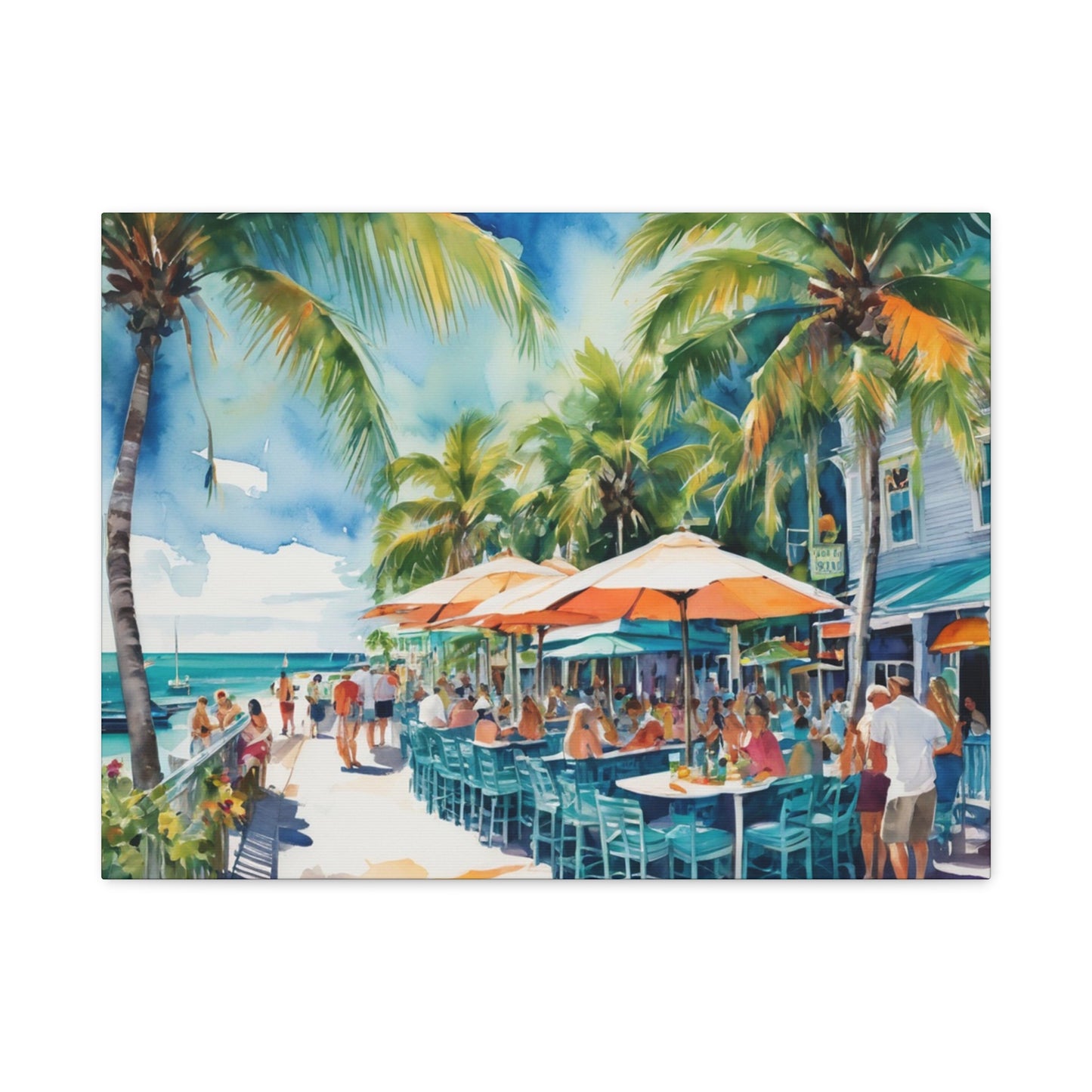 Key West Vibe, Coastal Canvas Painting, 7 of many