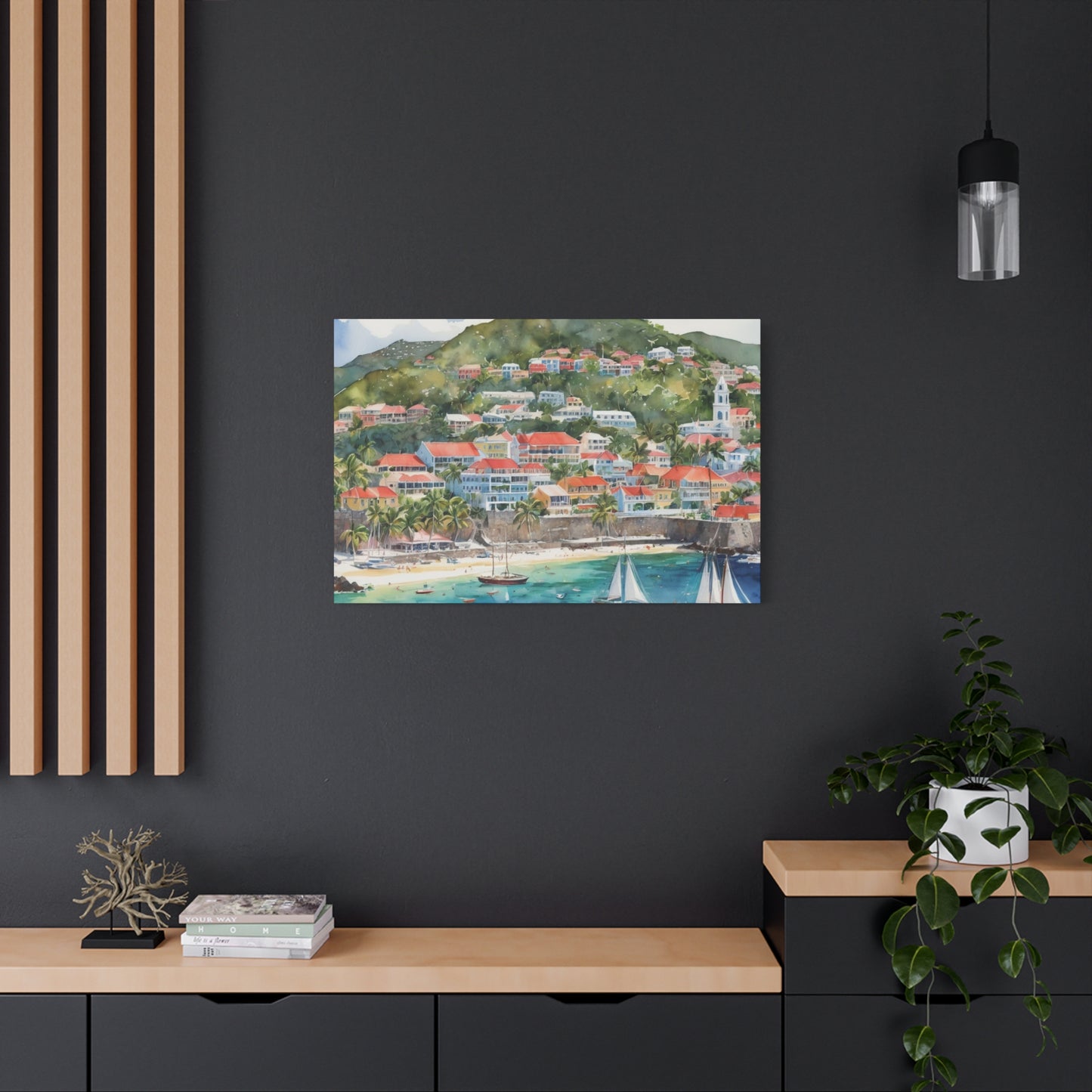 St. Barts Coastal Vibe, Canvas Painting, 1 of many