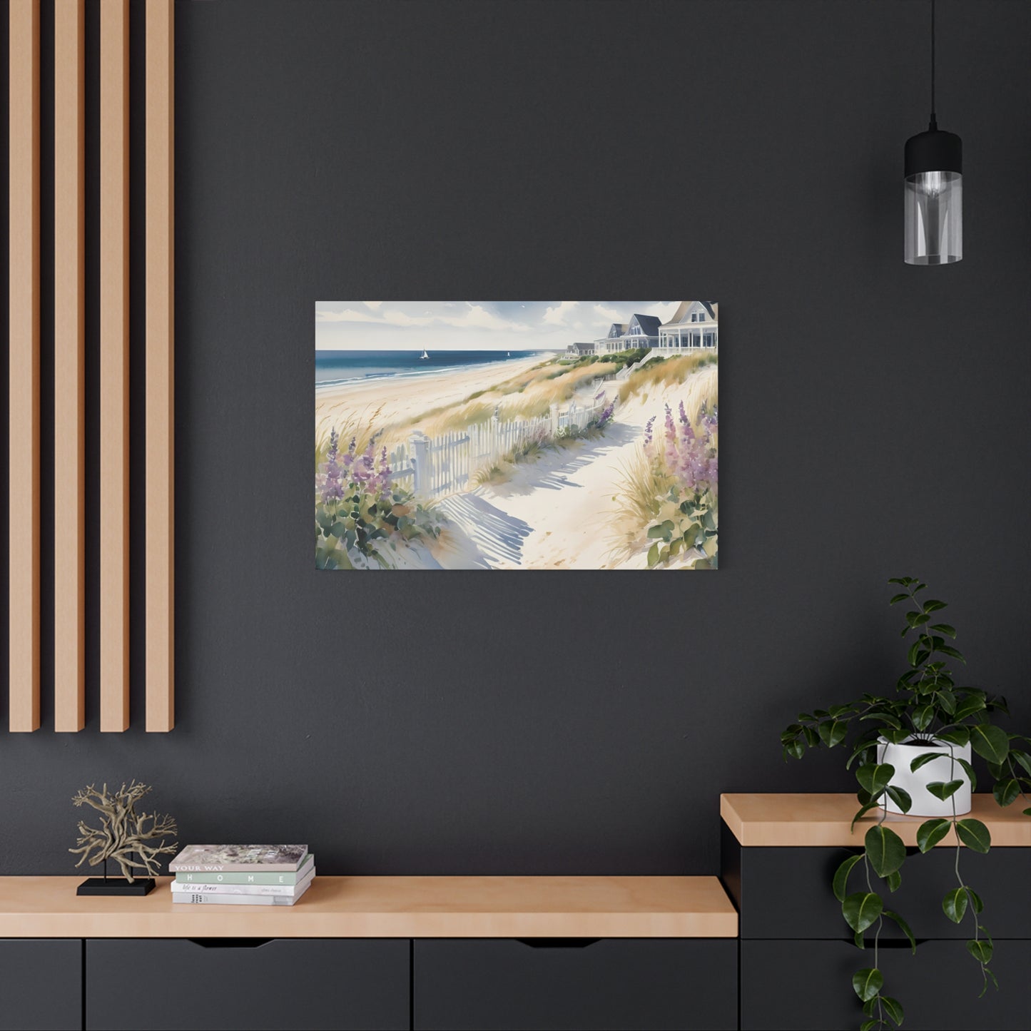 Hamptons Oceanfront Vibe, Watercolor Painting, 13 of many