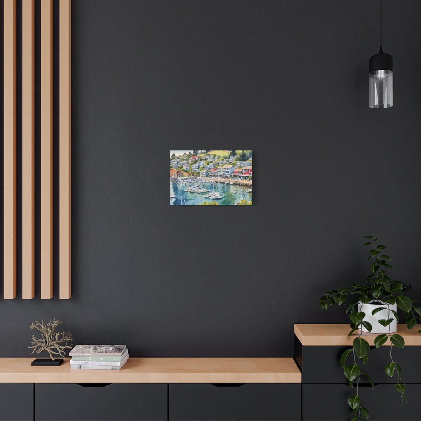 Sausalito California Coastal Vibe, Canvas Painting, 4 of many