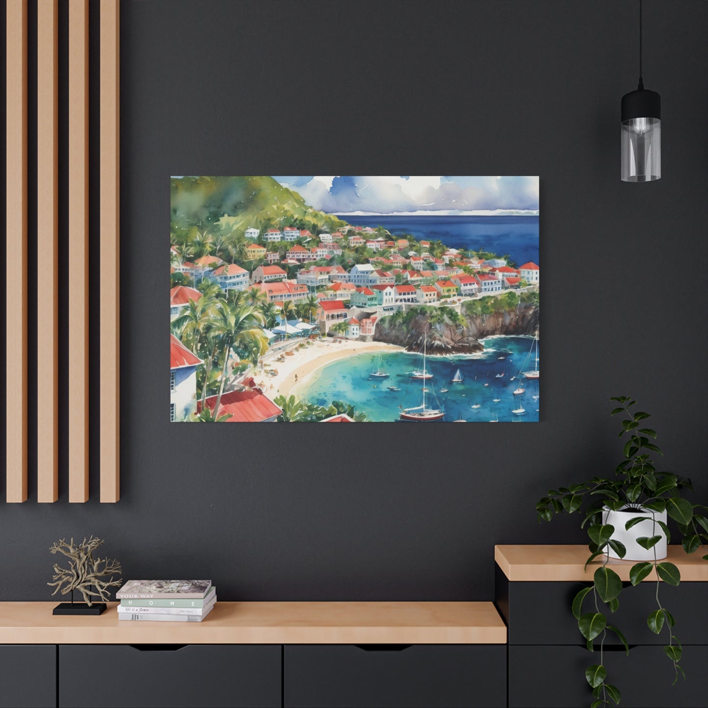 St. Barts Coastal Vibe, Canvas Painting, 5 of many
