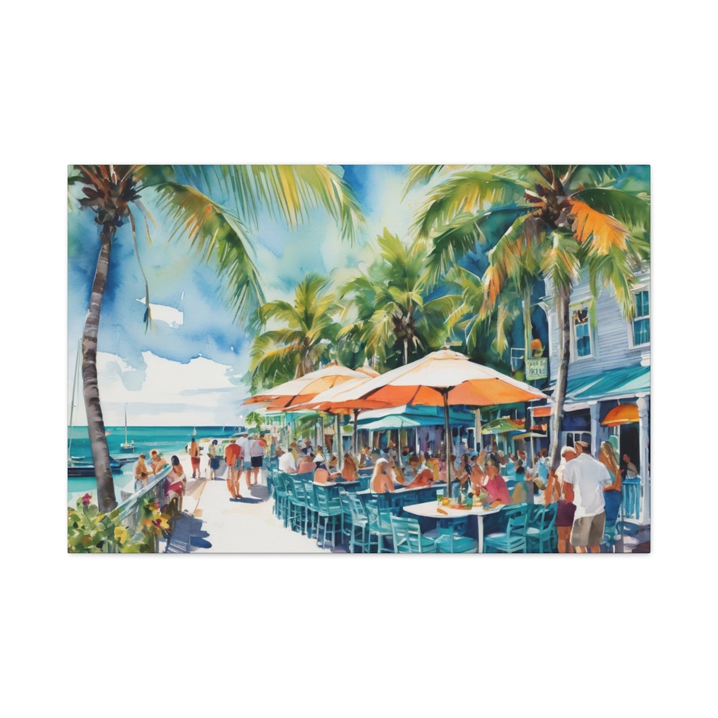 Key West Vibe, Coastal Canvas Painting, 7 of many