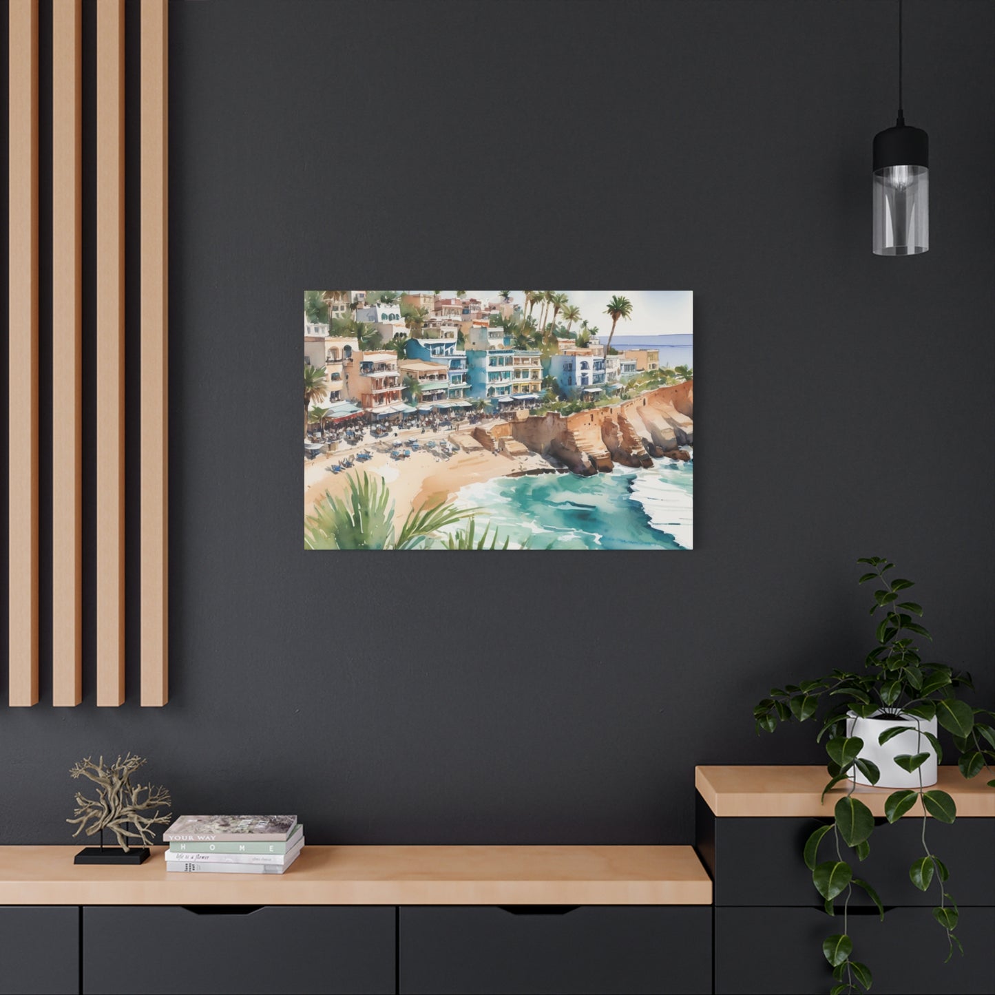 Morocco Coastal Vibe, Canvas Painting, 1 of many