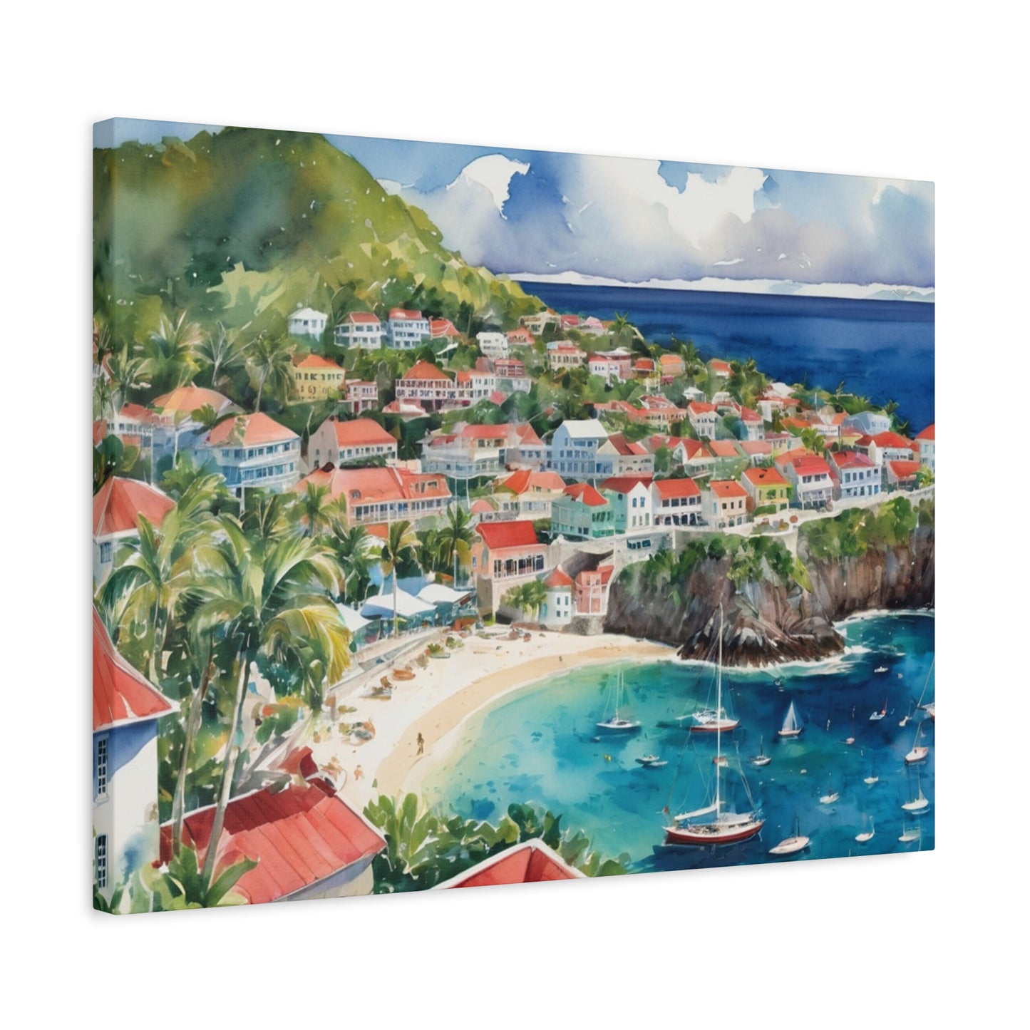St. Barts Coastal Vibe, Canvas Painting, 5 of many