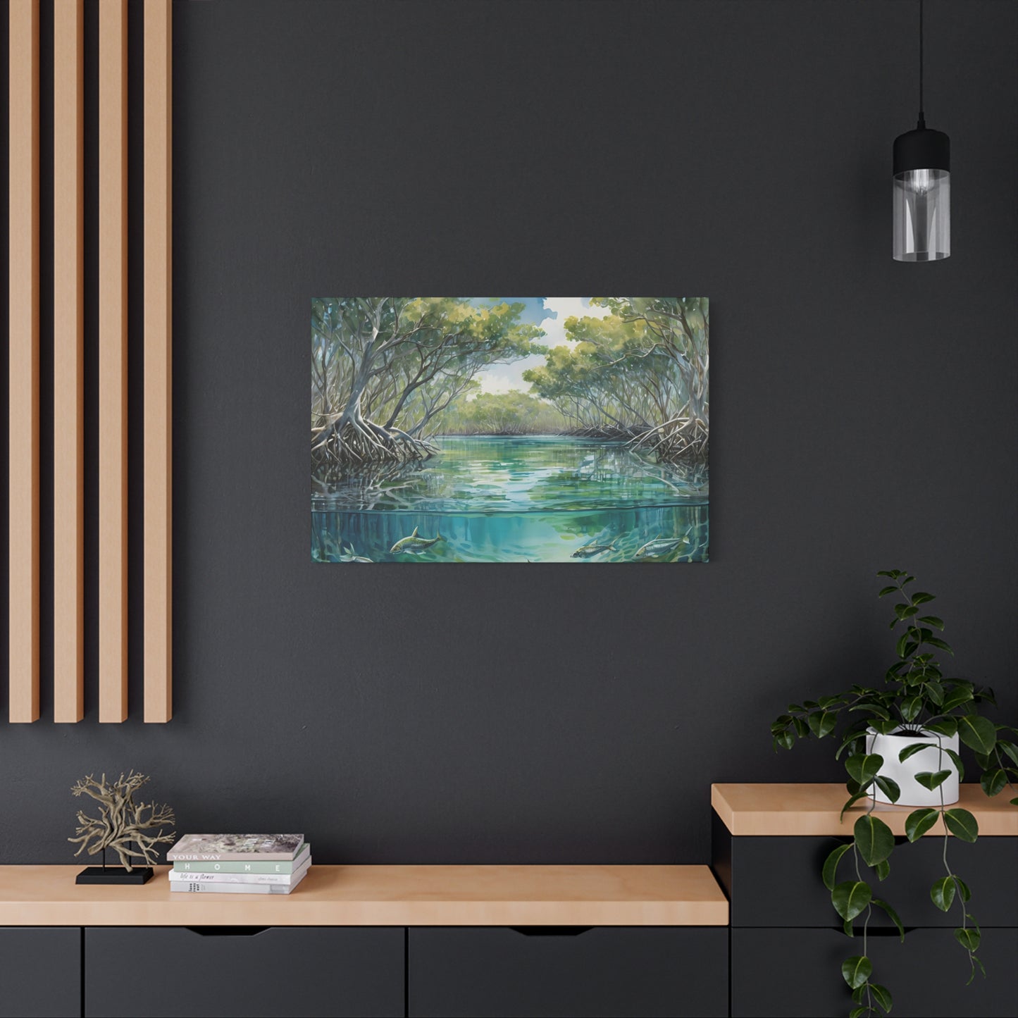 Florida Bay Vibe, Watercolor Canvas Painting, 9 of many