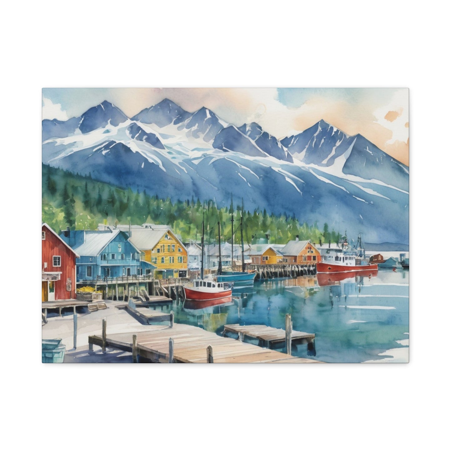 Alaska Coastal Vibe, Canvas Painting, 9 of many