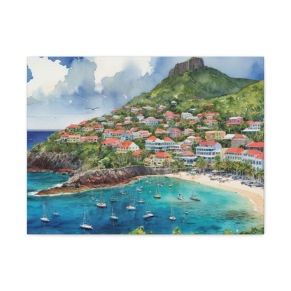 St. Barts Coastal Vibe, Canvas Painting, 4 of many