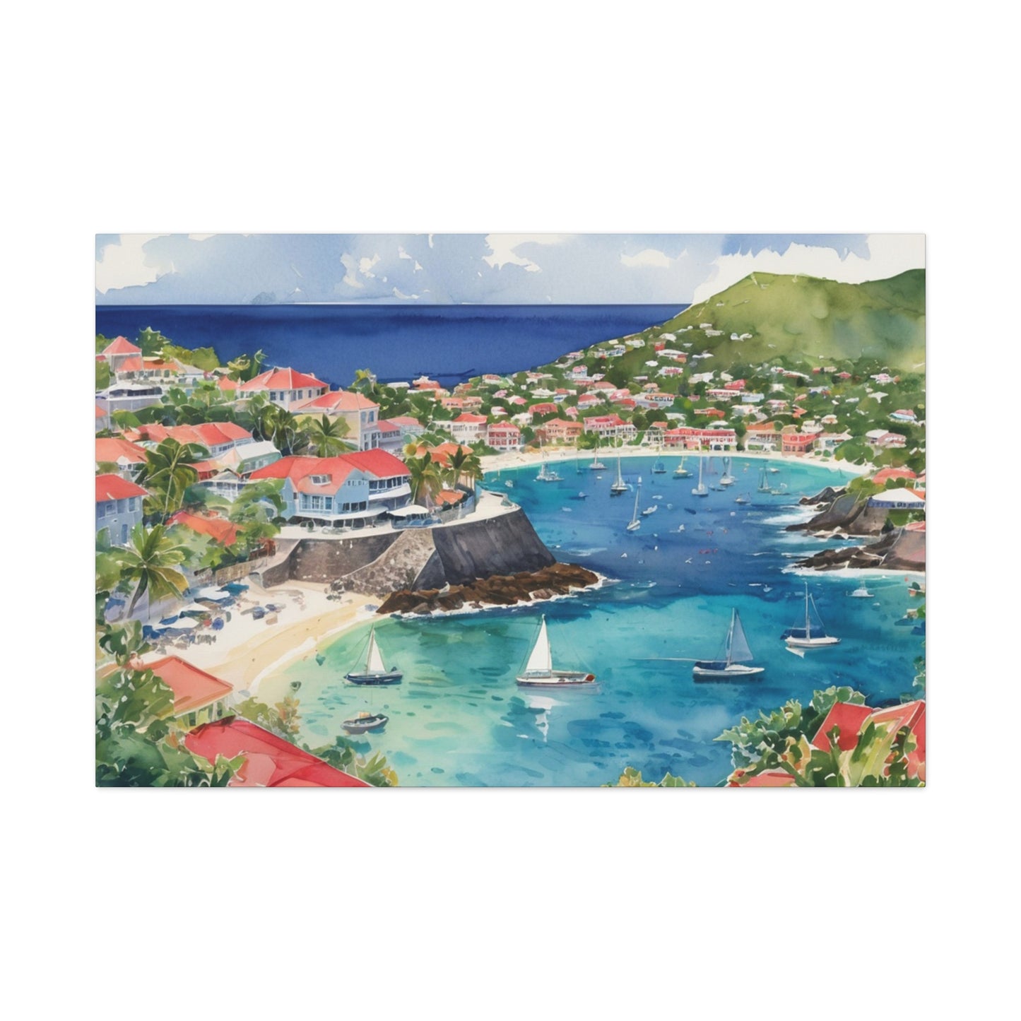 St. Barts Coastal Vibe, Canvas Painting, 9 of many