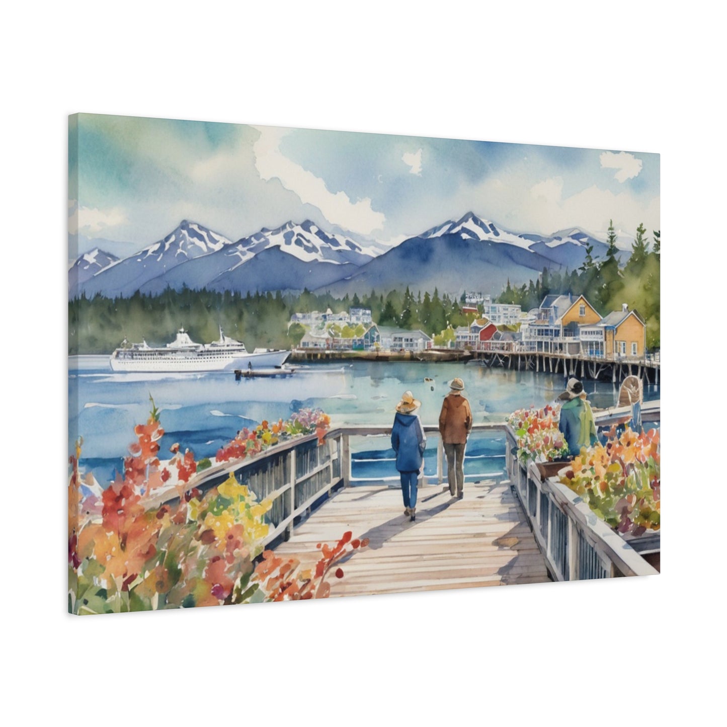 Alaska Coastal Vibe, Canvas Painting, 1 of many