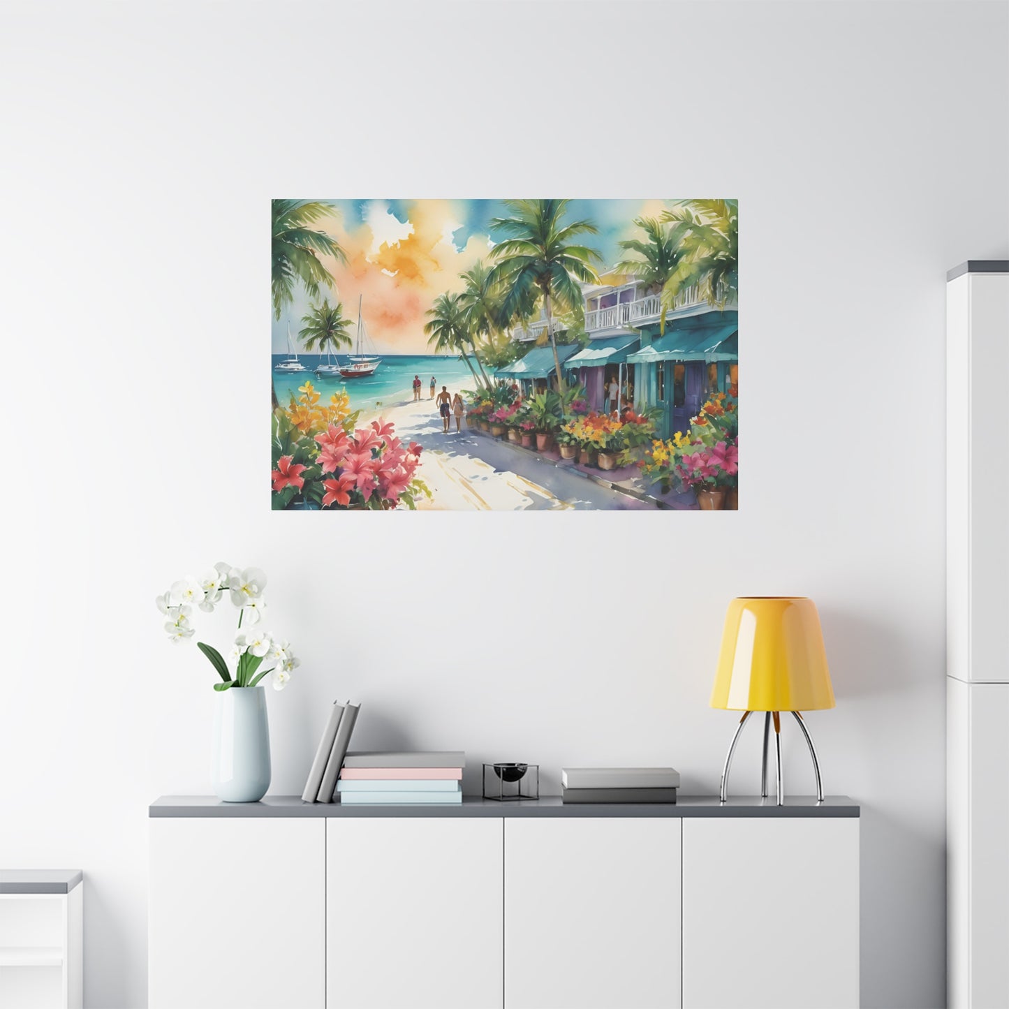 A Caribbean Vibe, Watercolor Painting, 3 of many