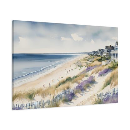 Hamptons Oceanfront Vibe, Watercolor Painting, 4 of many