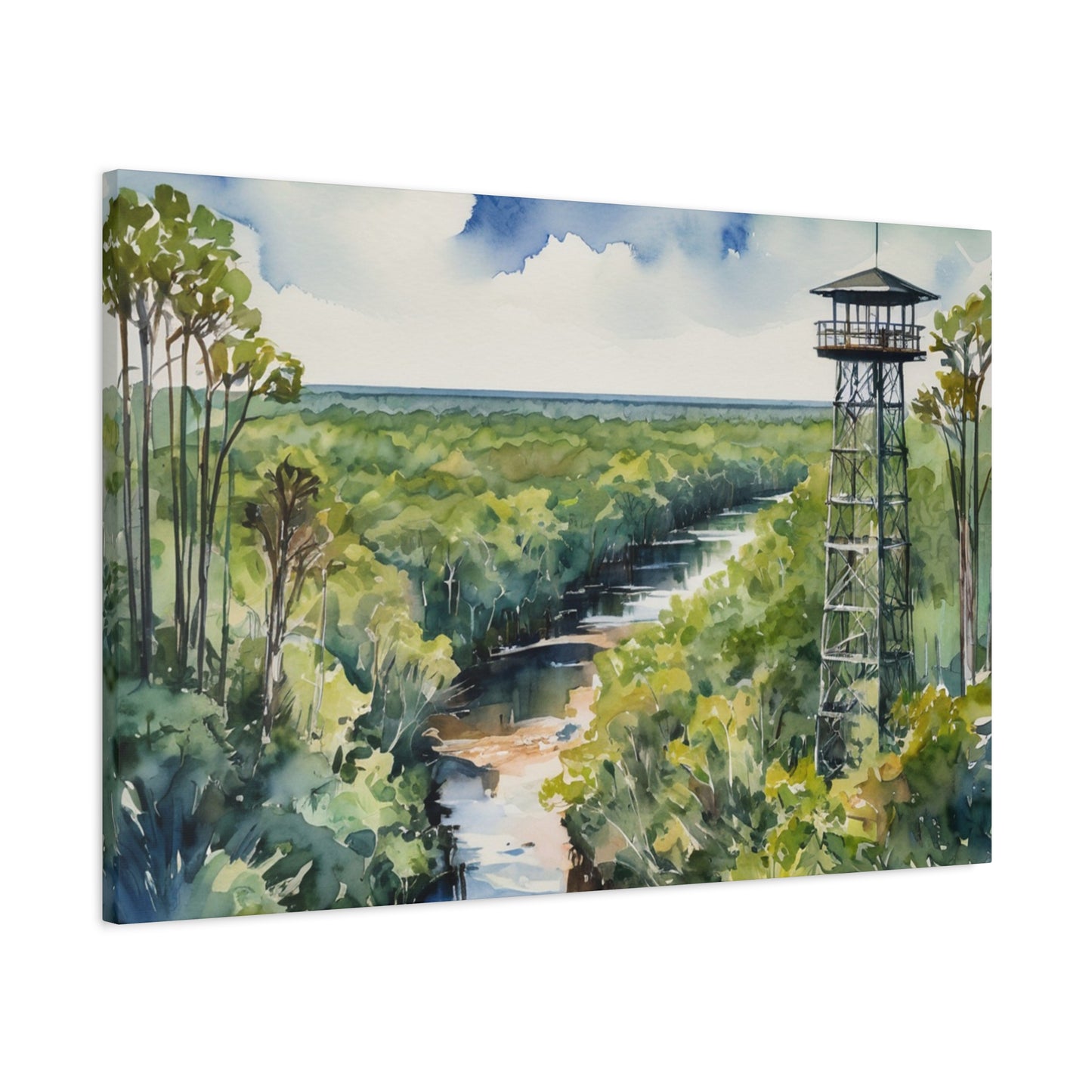 Park Tower Vibe, Watercolor Canvas Painting, 1 of many