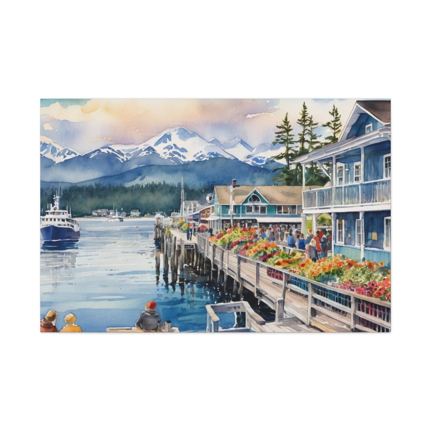 Alaska Coastal Vibe, Canvas Painting, 6 of many