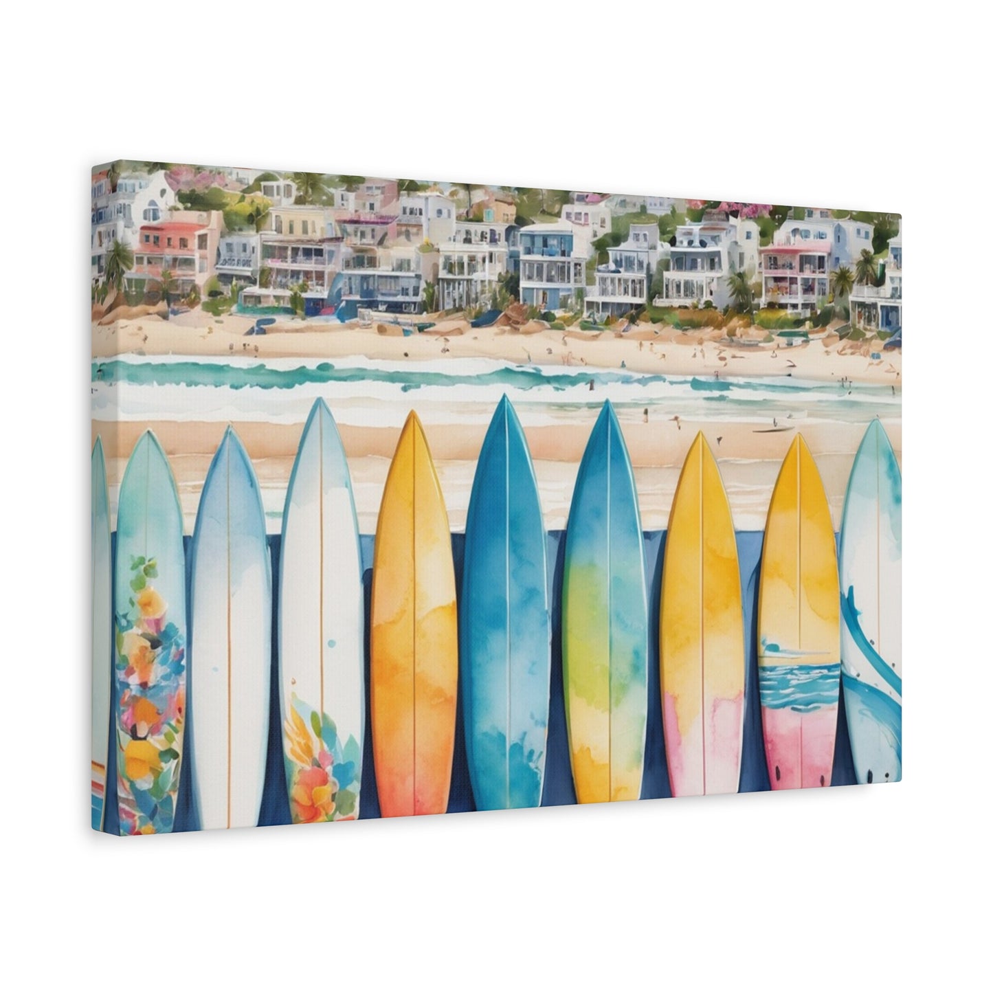 Coastal Surfboard Vibe, Coastal Canvas Painting, 2 of many