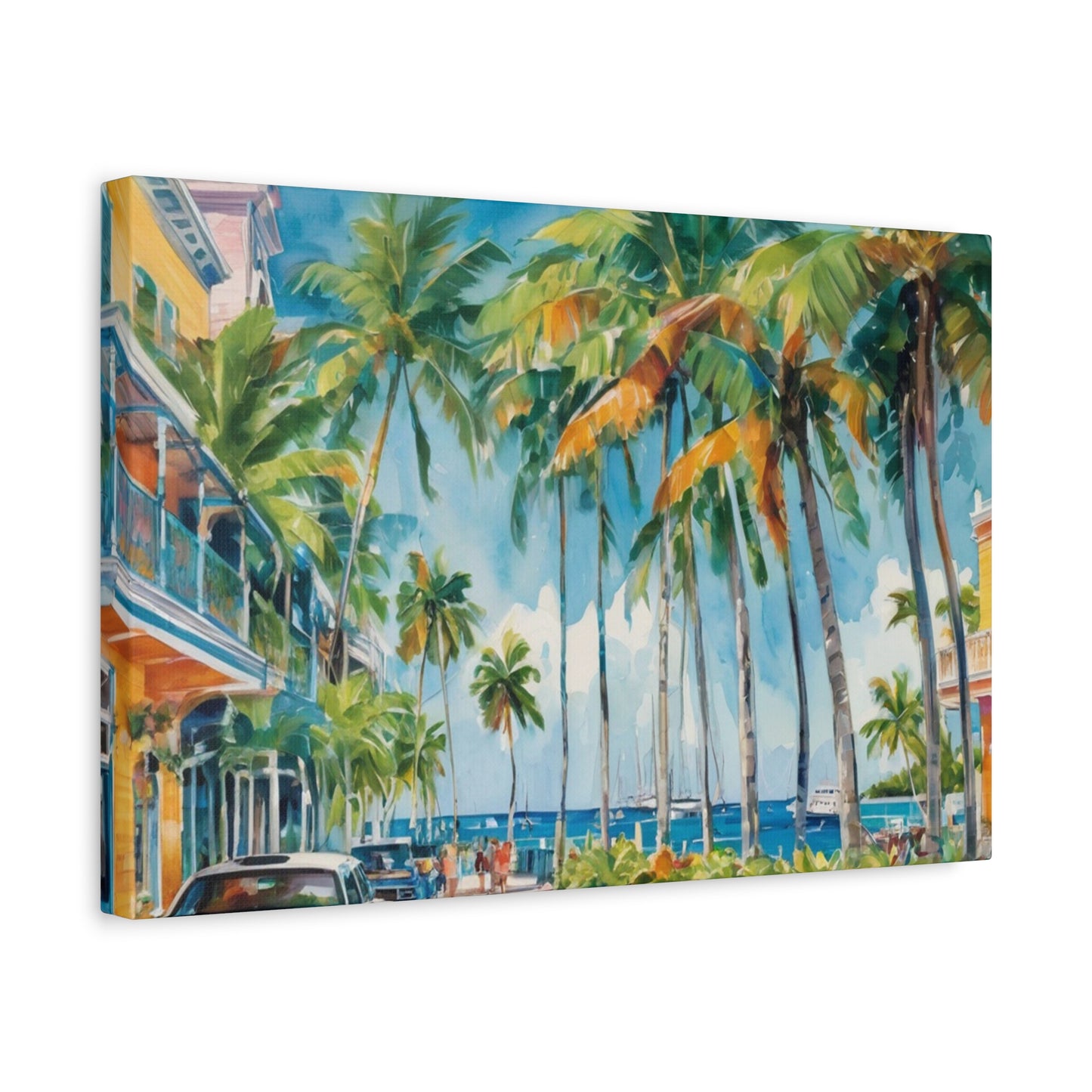 Key West Vibe, Coastal Canvas Painting, 3 of many