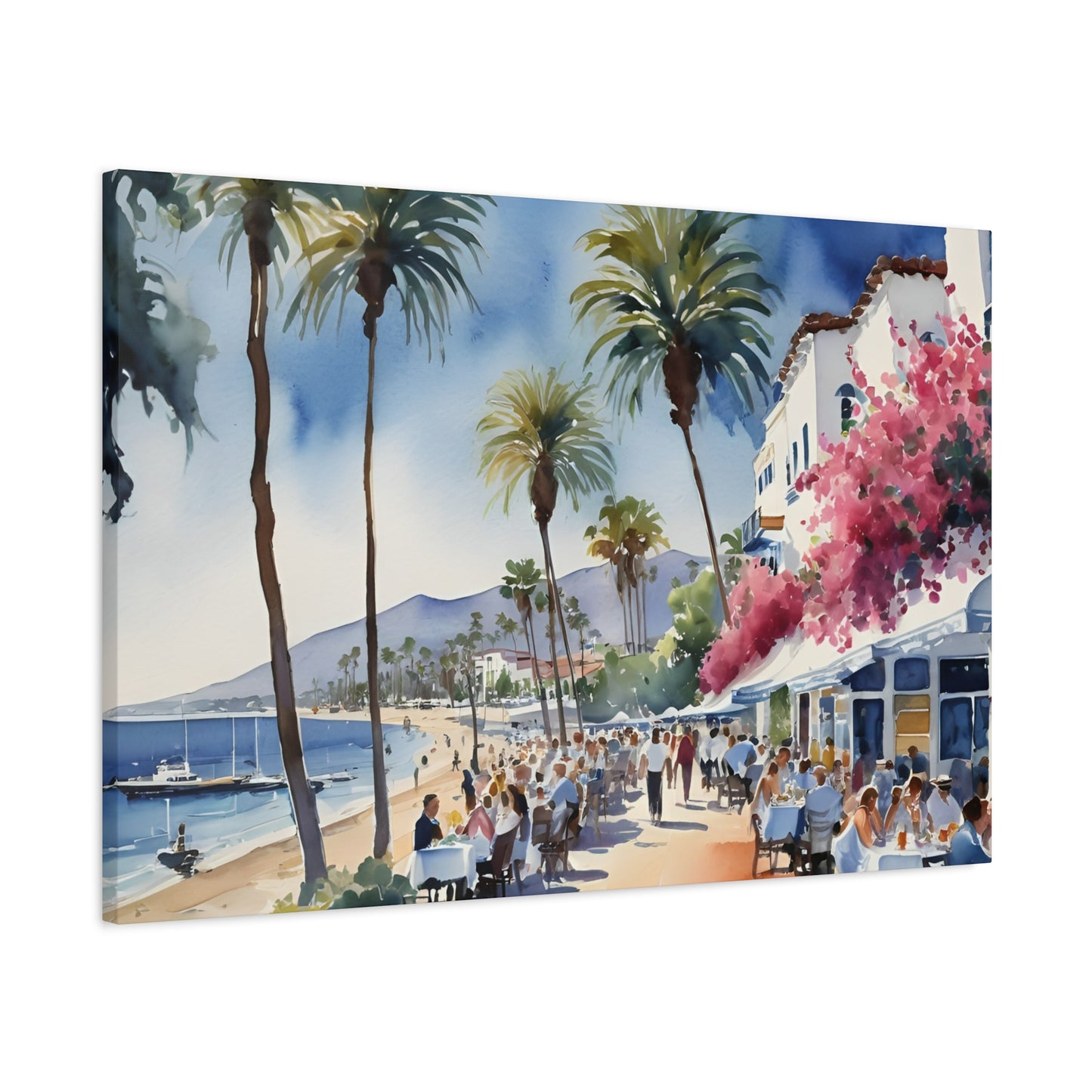 Santa Barbara Watercolor, Canvas Painting, 1 of many