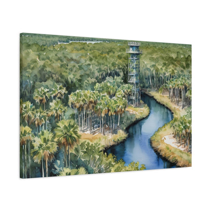 Park Tower Vibe, Watercolor Canvas Painting, 3 of many