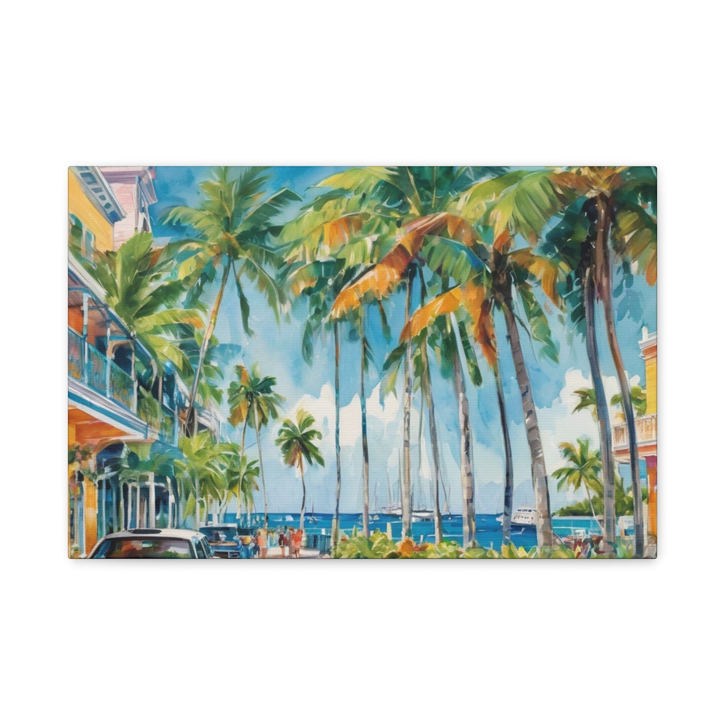 Key West Vibe, Coastal Canvas Painting, 3 of many