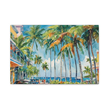 Key West Vibe, Coastal Canvas Painting, 3 of many