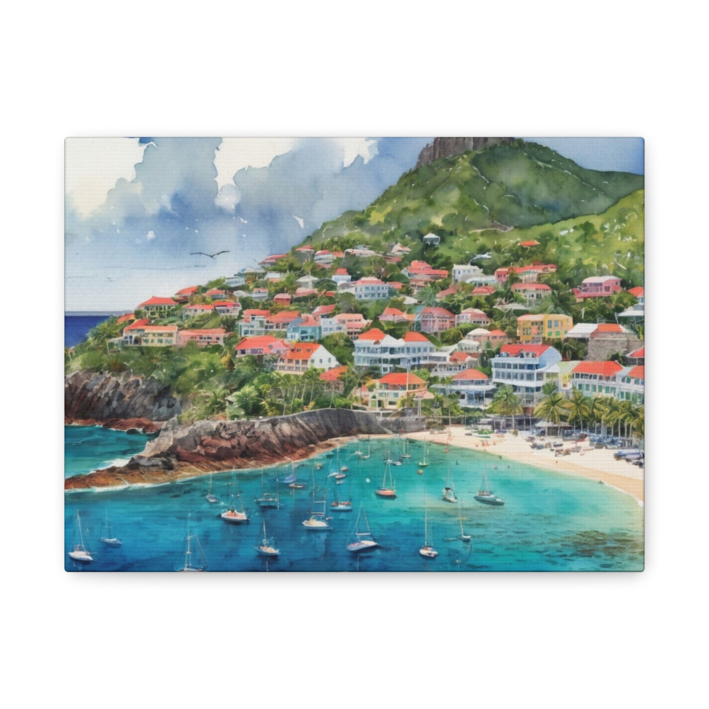 St. Barts Coastal Vibe, Canvas Painting, 4 of many