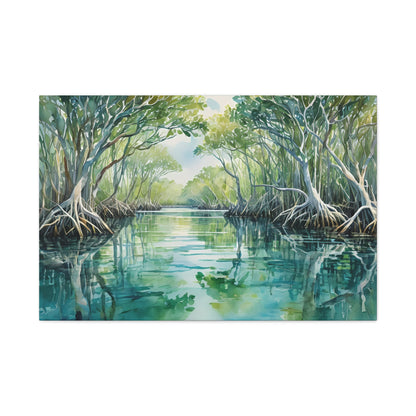 Florida Bay Vibe, Watercolor Canvas Painting, 4 of many