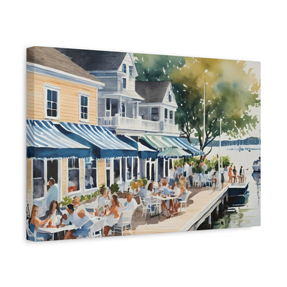 Hamptons Waterfront, Hamptons Watercolor Painting, 6 of many