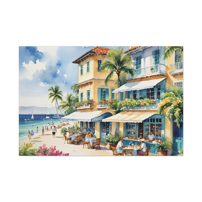 Palm Beach Waterfront, Palm Beach Watercolor Painting, 7 of many