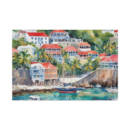 St. Barts Coastal Vibe, Canvas Painting, 10 of many