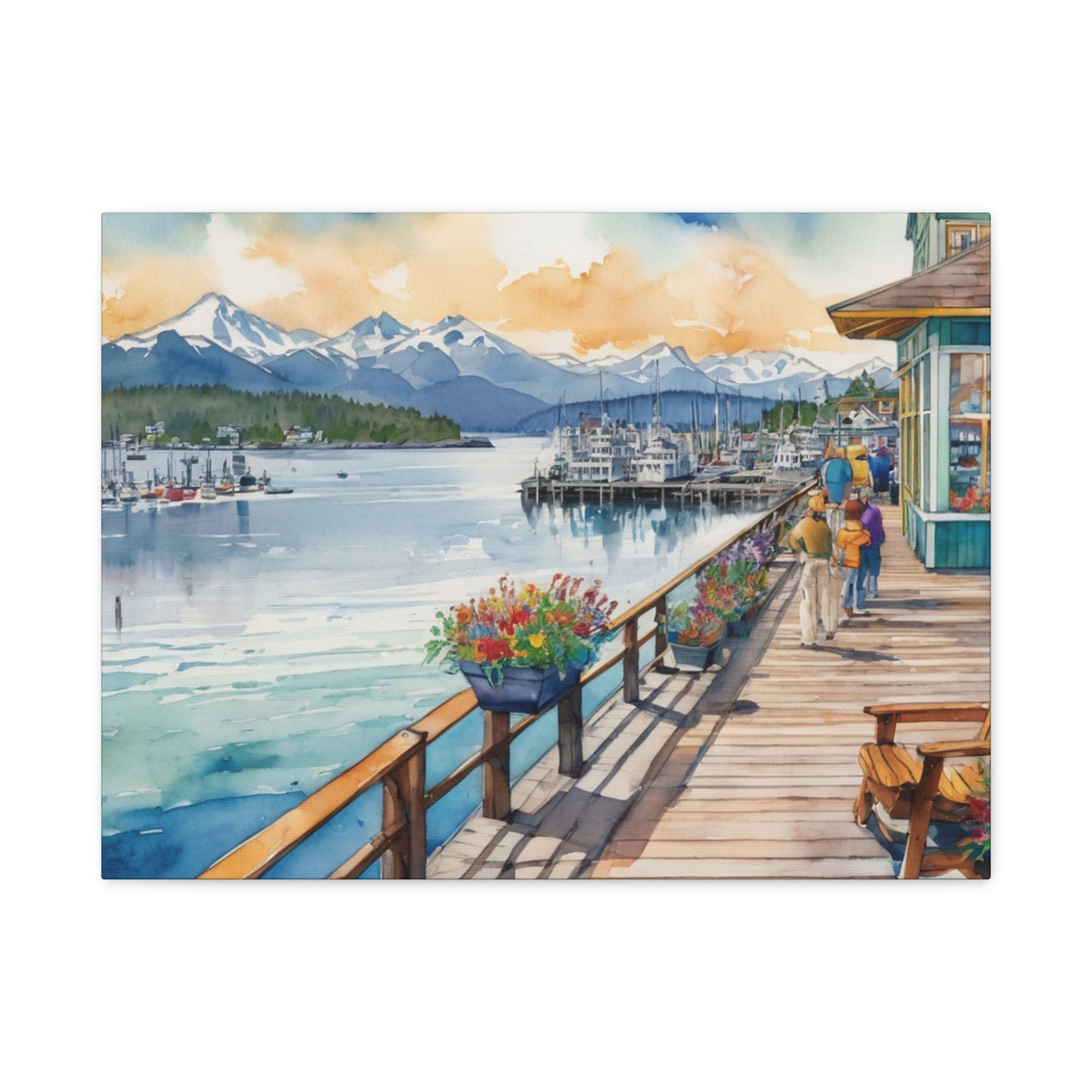 Alaska Coastal Vibe, Canvas Painting, 5 of many