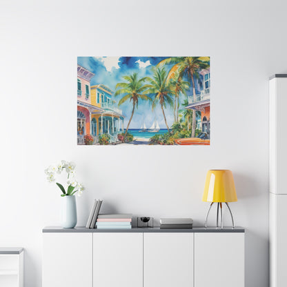 Key West Vibe, Coastal Canvas Painting, 5 of many