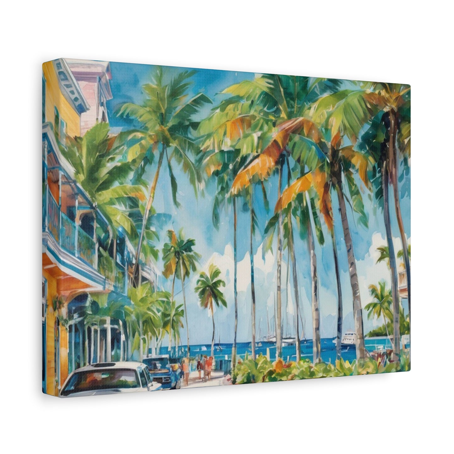 Key West Vibe, Coastal Canvas Painting, 3 of many