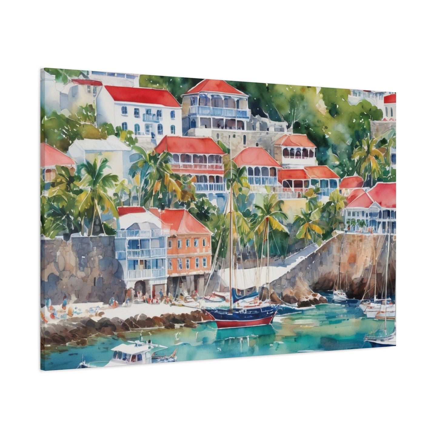 St. Barts Coastal Vibe, Canvas Painting, 10 of many